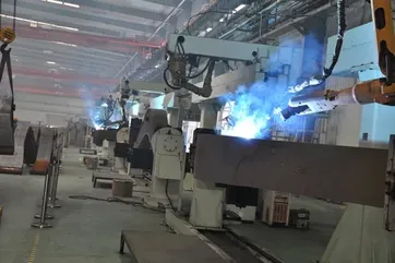 Welding robot station