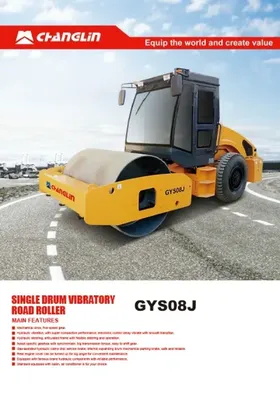 GYS08J Single Drum Vibratory Roller / Soil Compactor