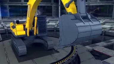 3D Animation of ZG380 Crawler Excavator