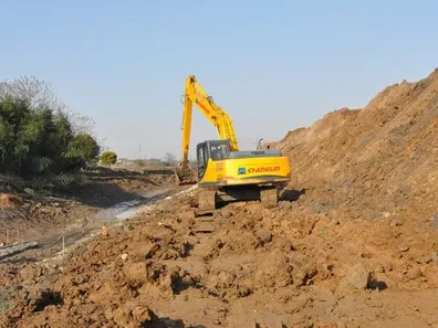 River channel excavation